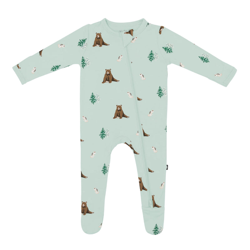 Printed Footie with Zipper - Trail by Kyte Baby