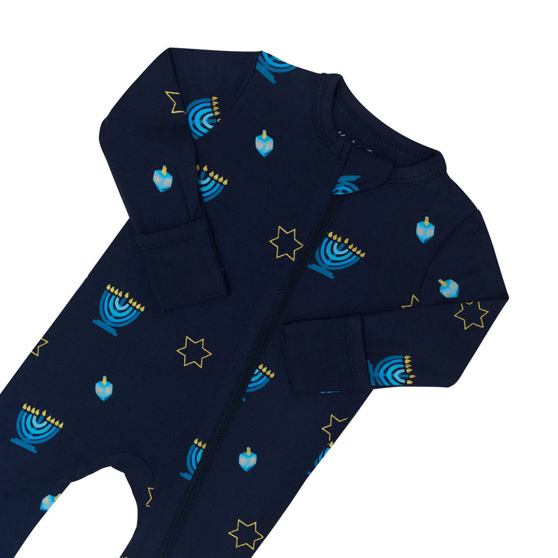 Printed Zippered Romper - Hanukkah by Kyte Baby FINAL SALE