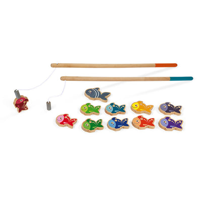 Let's Go Fishing - Wooden Magnetic Fishing Playset by Janod