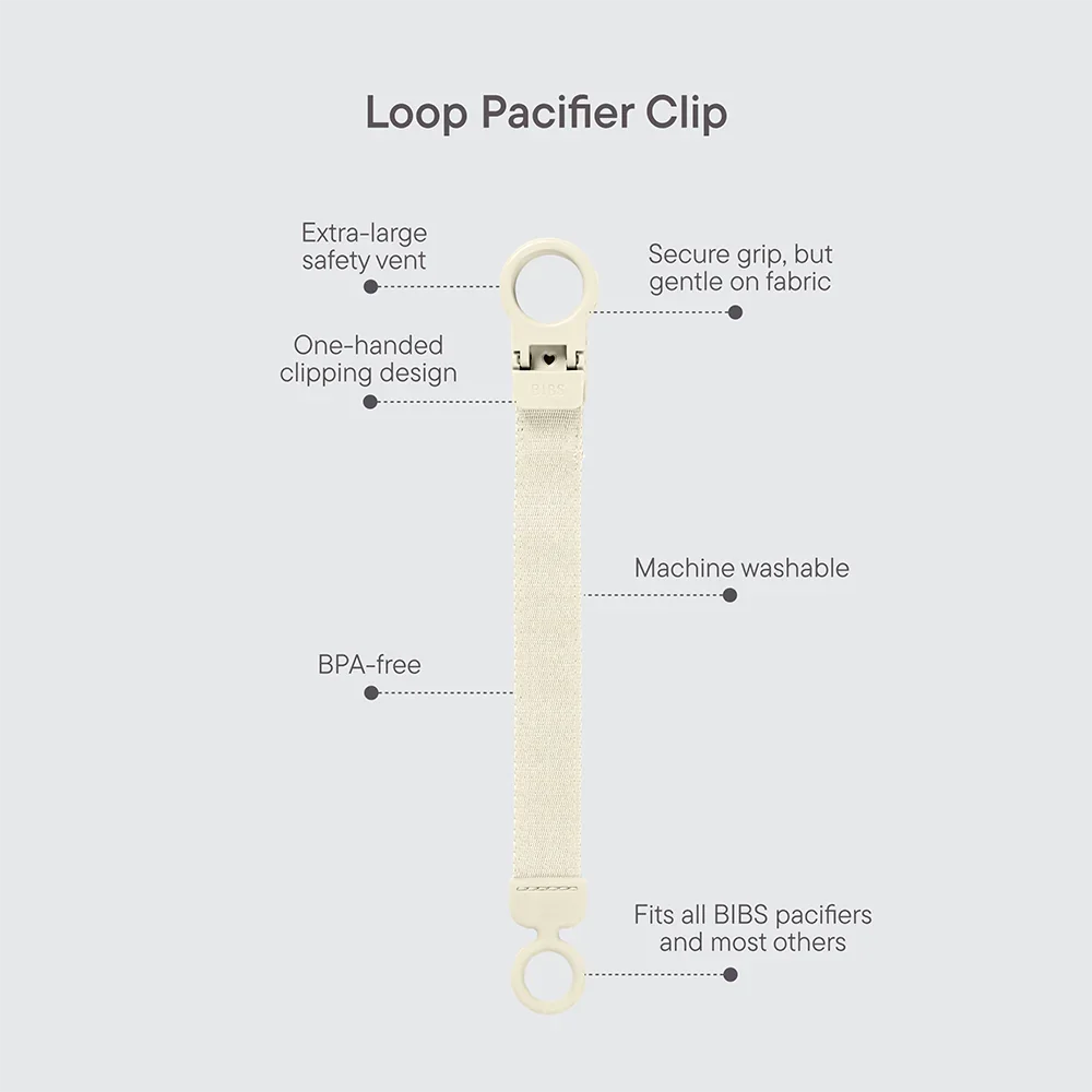 Light gray lanyard with ring with features