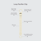Light gray lanyard with ring with features
