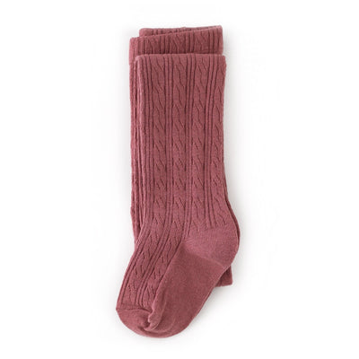 Cable Knit Tights - Mauve Rose by Little Stocking Co.