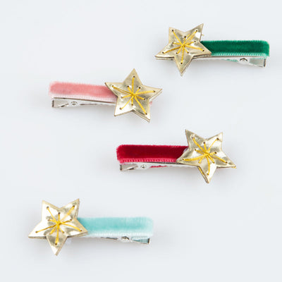 Gold Star Hair Clips by Meri Meri