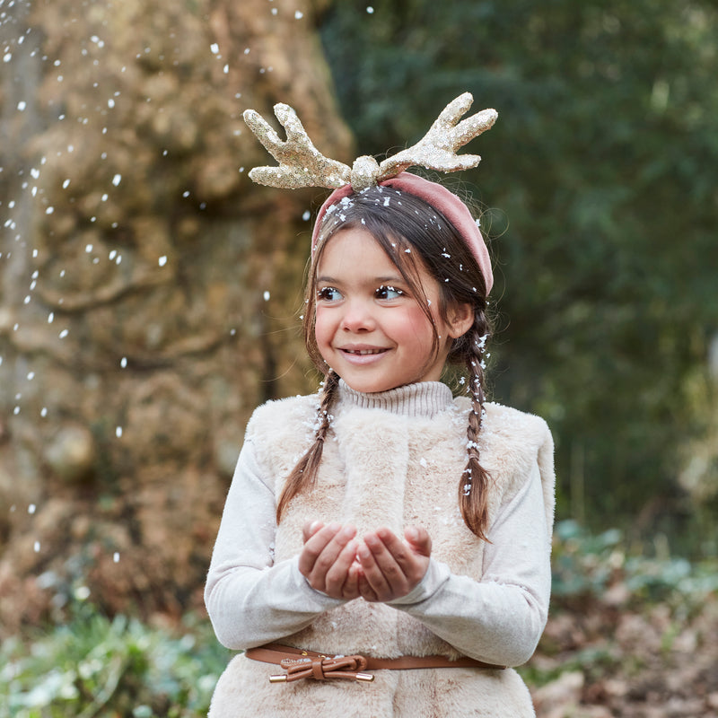 Sequin & Velvet Antler Headband by Meri Meri