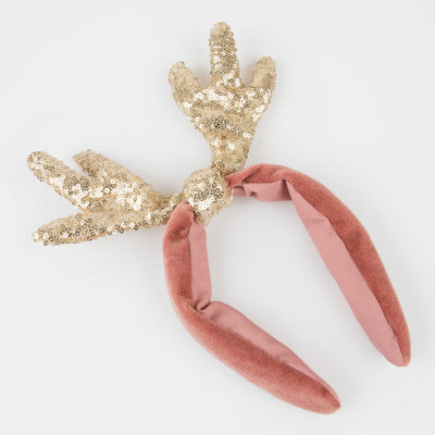 Sequin & Velvet Antler Headband by Meri Meri