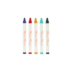 Five colorful markers with 'Meri Meri' branding on a white background