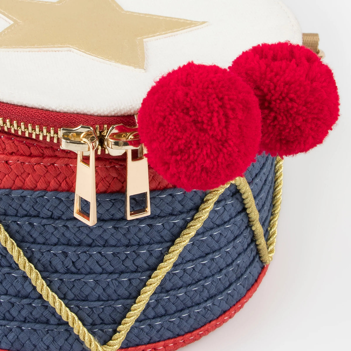  Meri Meri Drum Bag, a drum-shaped children's handbag inspired by traditional Nutcracker costumes.