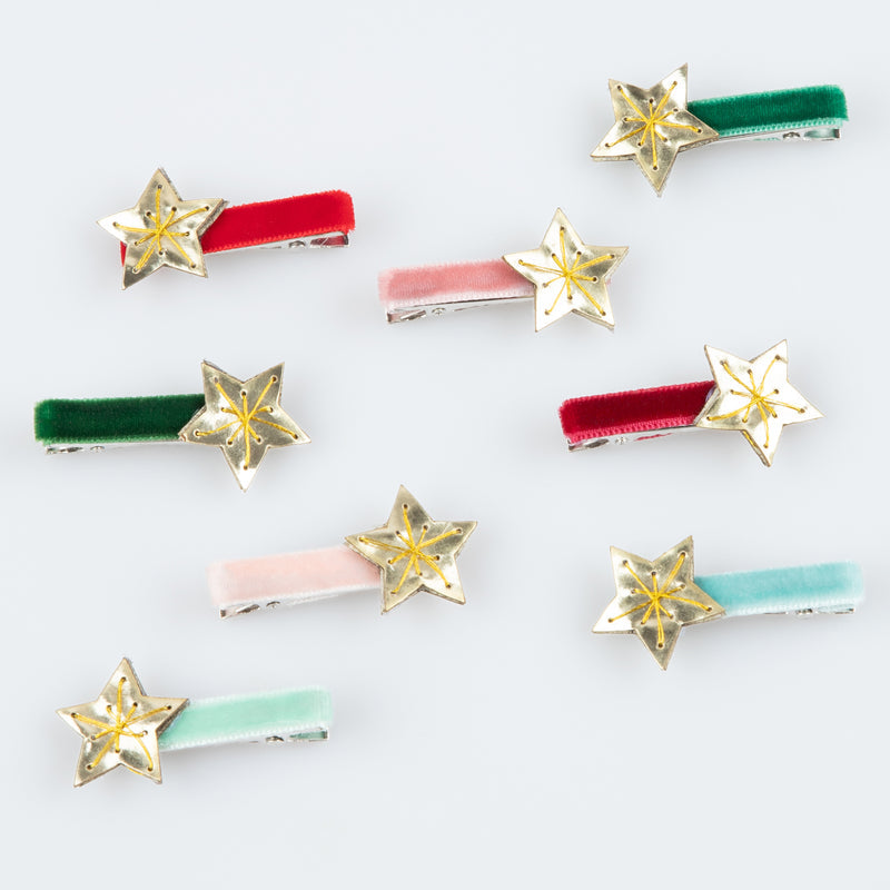 Gold Star Hair Clips by Meri Meri