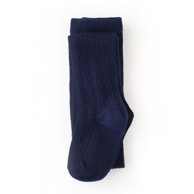 Cable Knit Tights - Navy by Little Stocking Co.