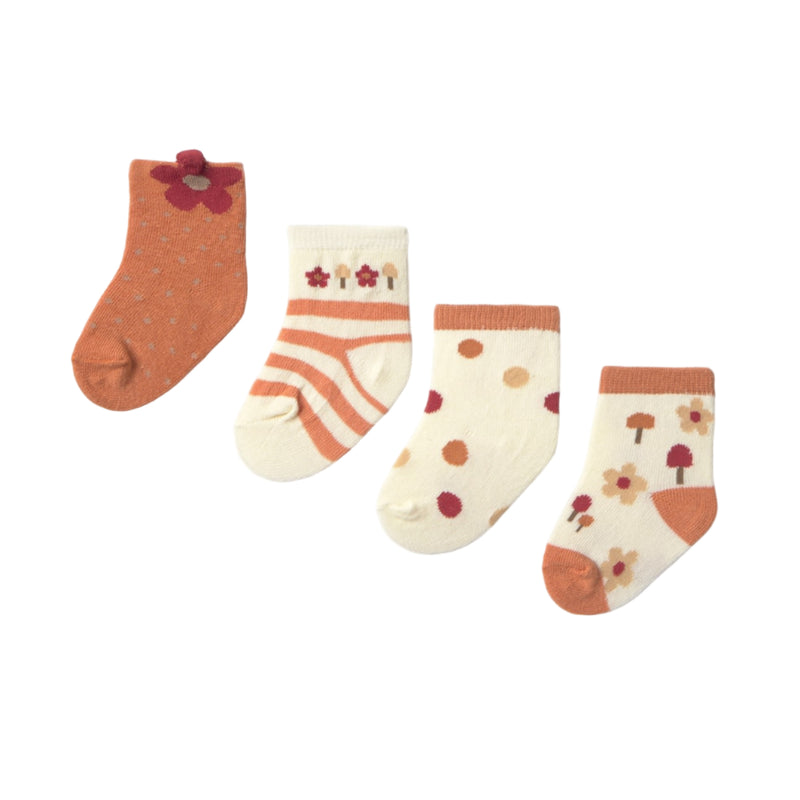 Baby Socks 4 Pack - Cinnamon by Mayoral