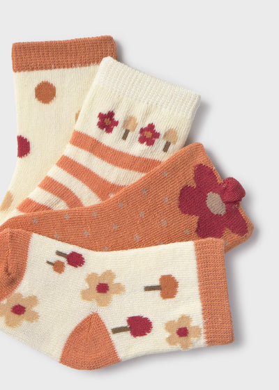 Baby Socks 4 Pack - Cinnamon by Mayoral