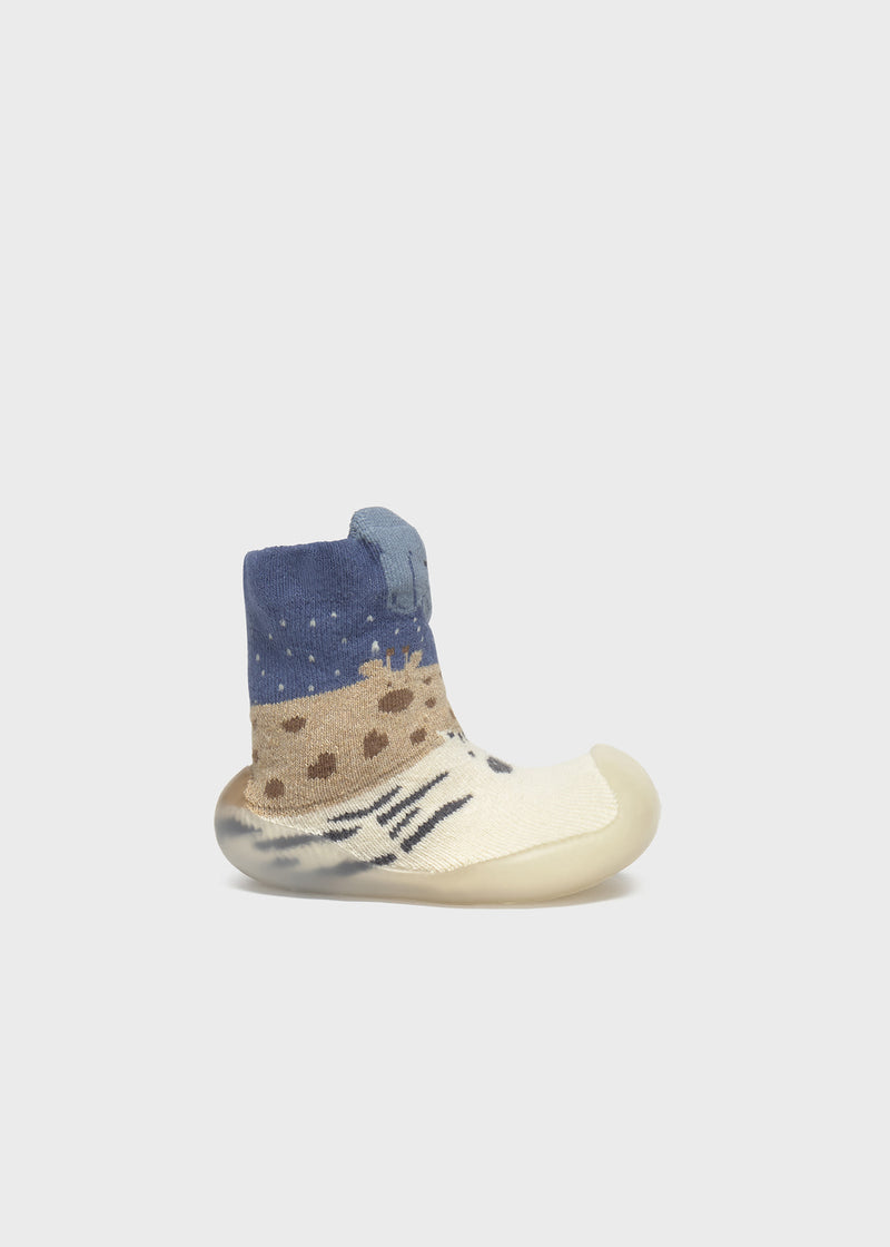 Animal Socks with Flexible Non-Slip Soles - Arctic Blue by Mayoral