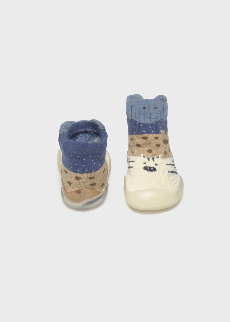 Animal Socks with Flexible Non-Slip Soles - Arctic Blue by Mayoral