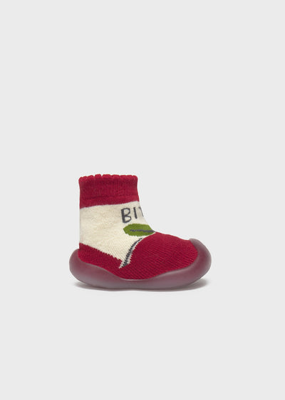 Apple "Bite Me" Socks with Flexible Non-Slip Soles by Mayoral