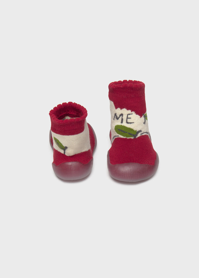Apple "Bite Me" Socks with Flexible Non-Slip Soles by Mayoral