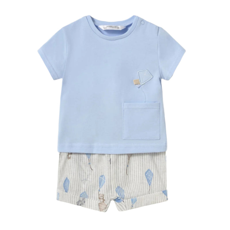 Kite T-Shirt and Shorts Set - Sky Blue by Mayoral