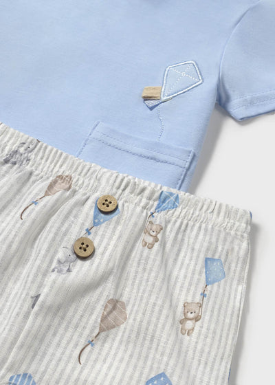 Kite T-Shirt and Shorts Set - Sky Blue by Mayoral
