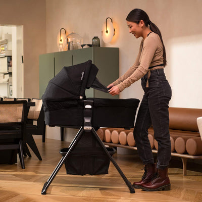 MIXX Series Bassinet + Stand - Caviar by Nuna