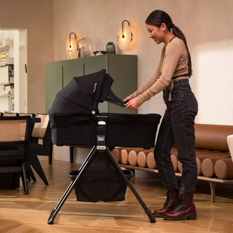 MIXX Series Bassinet + Stand - Caviar by Nuna