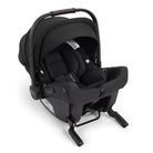 Black baby car seat with Nuna branding on a white background