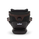 Black and brown car seat on a white background