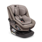 Gray car seat with cup holder on a white background