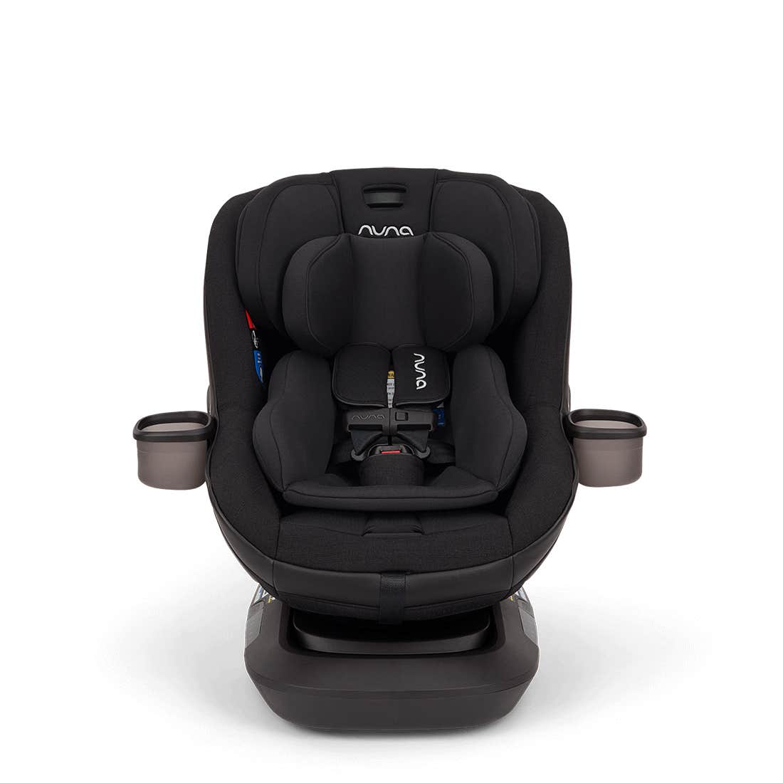 Black car seat with Nuna logo on a white background