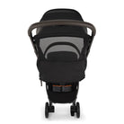 Black baby stroller on a white background