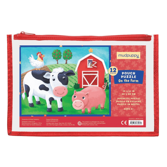 On The Farm 12-Piece Pouch Puzzle by Mudpuppy