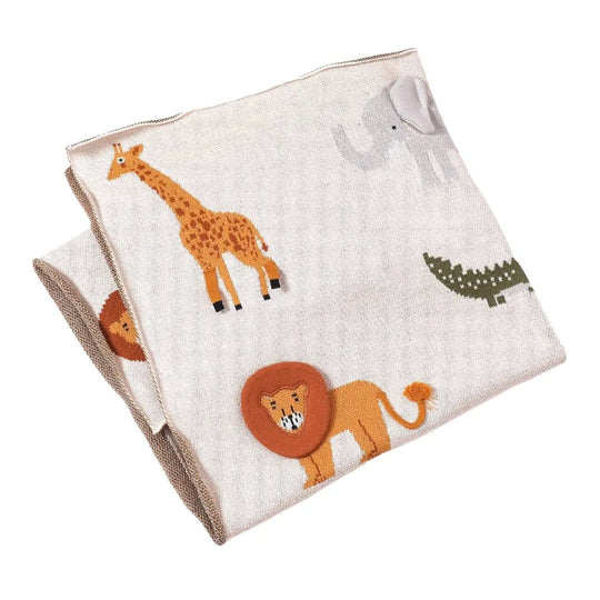 Organic Cotton 3D Jacquard Sweater Knit Baby Blanket - Savannah by Viverano Organics