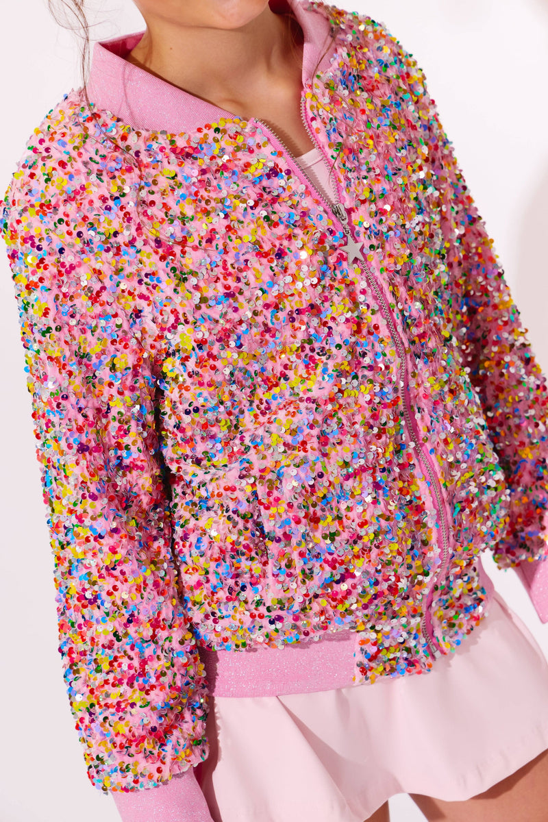 Confetti Shimmer Party Bomber by Lola + The Boys