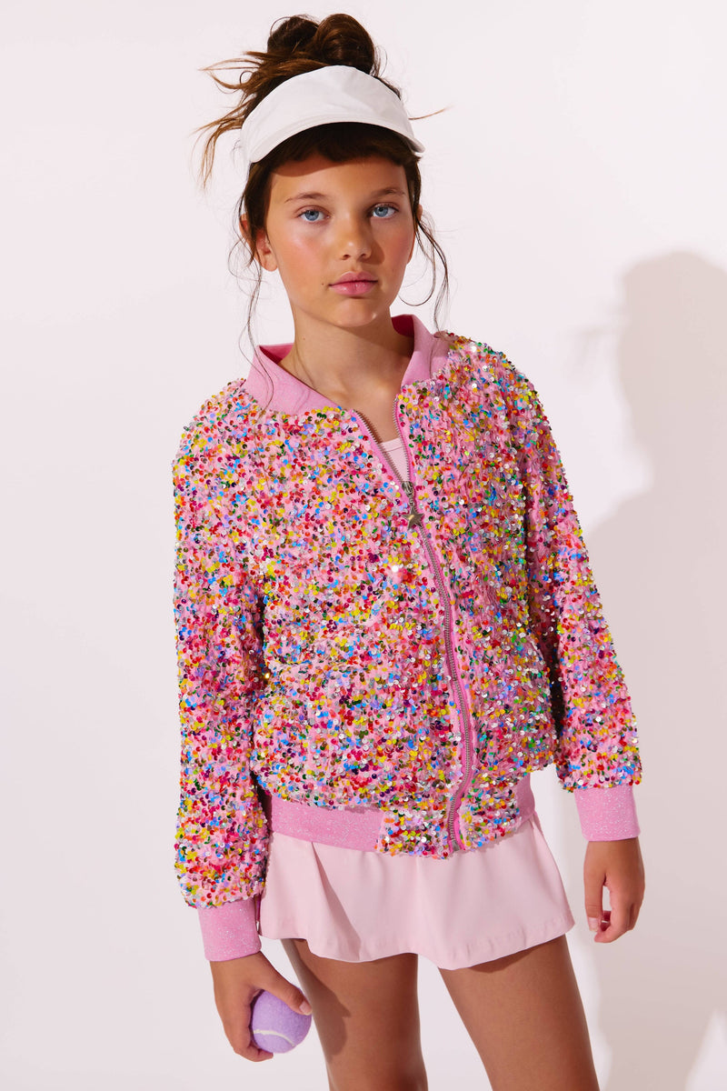 Confetti Shimmer Party Bomber by Lola + The Boys