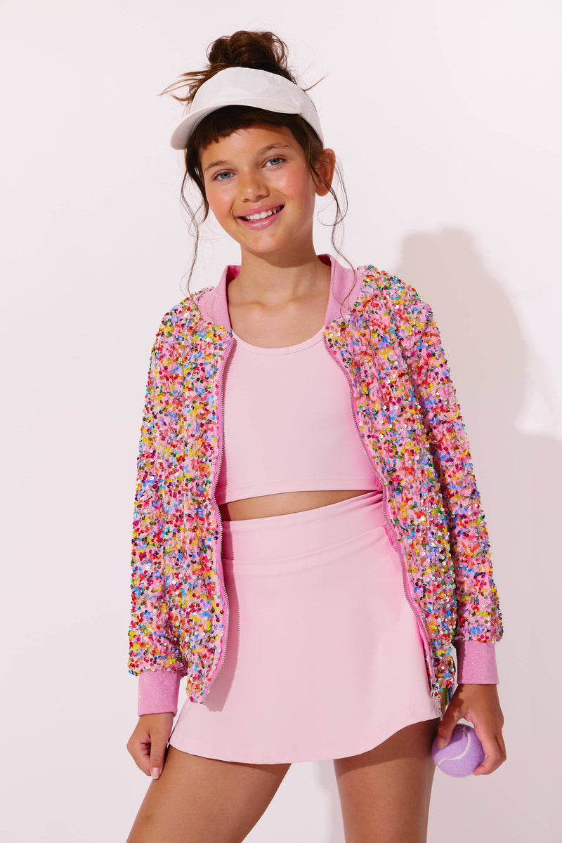 Confetti Shimmer Party Bomber by Lola + The Boys