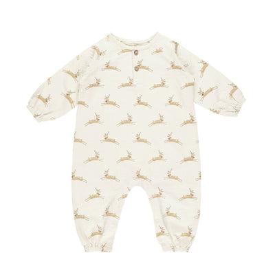 Henley Jumpsuit Reindeer - Ivory by Rylee + Cru