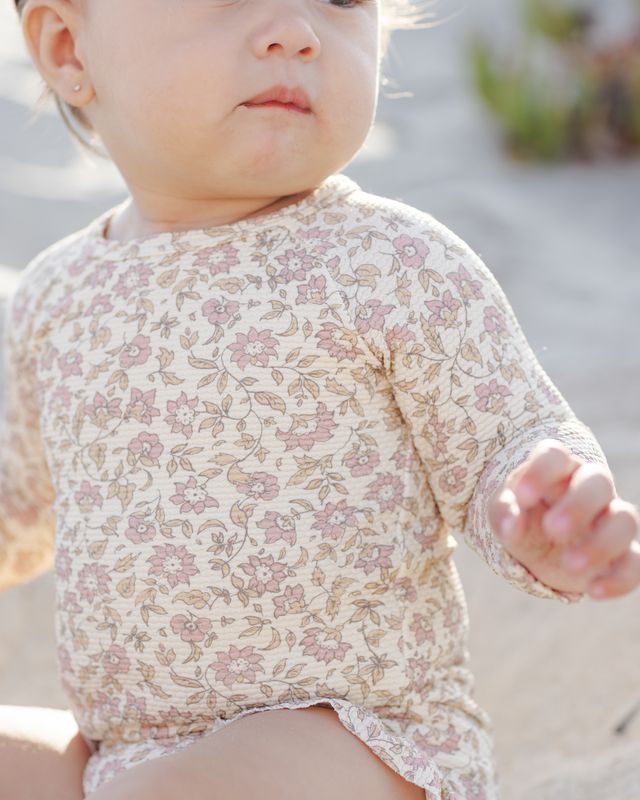 Olivia Rashguard One-Piece - Dahlia by Quincy Mae - FINAL SALE