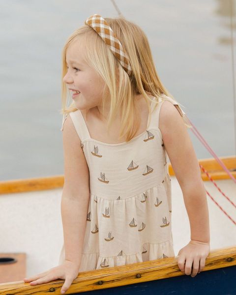 Harbor Dress - Natural Sailboats by Rylee + Cru
