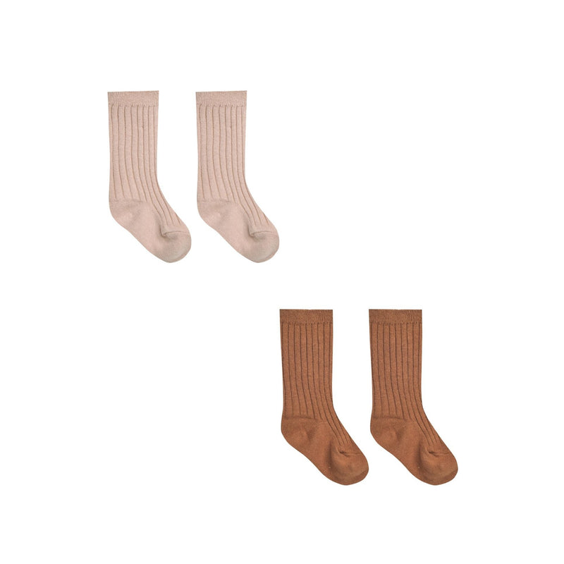Socks Set of 2 - Blush, Clay by Quincy Mae