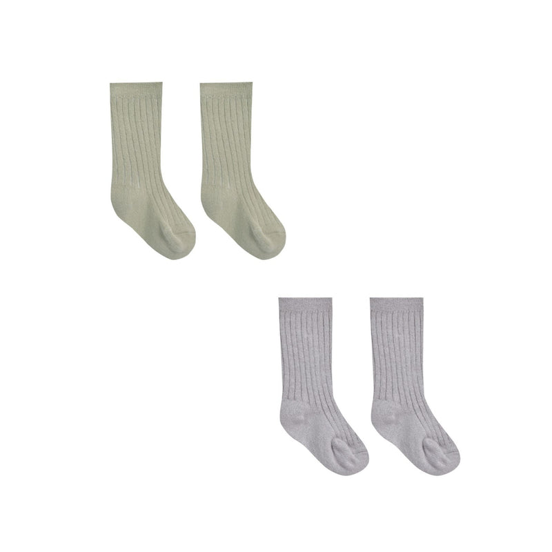 Socks Set of 2 - Sage, Periwinkle by Quincy Mae