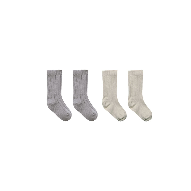 Socks Set of 2 - Lagoon, Ash by Quincy Mae