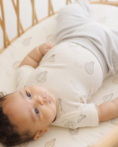 Short Sleeve Bodysuit - Hot Air Balloons by Quincy Mae