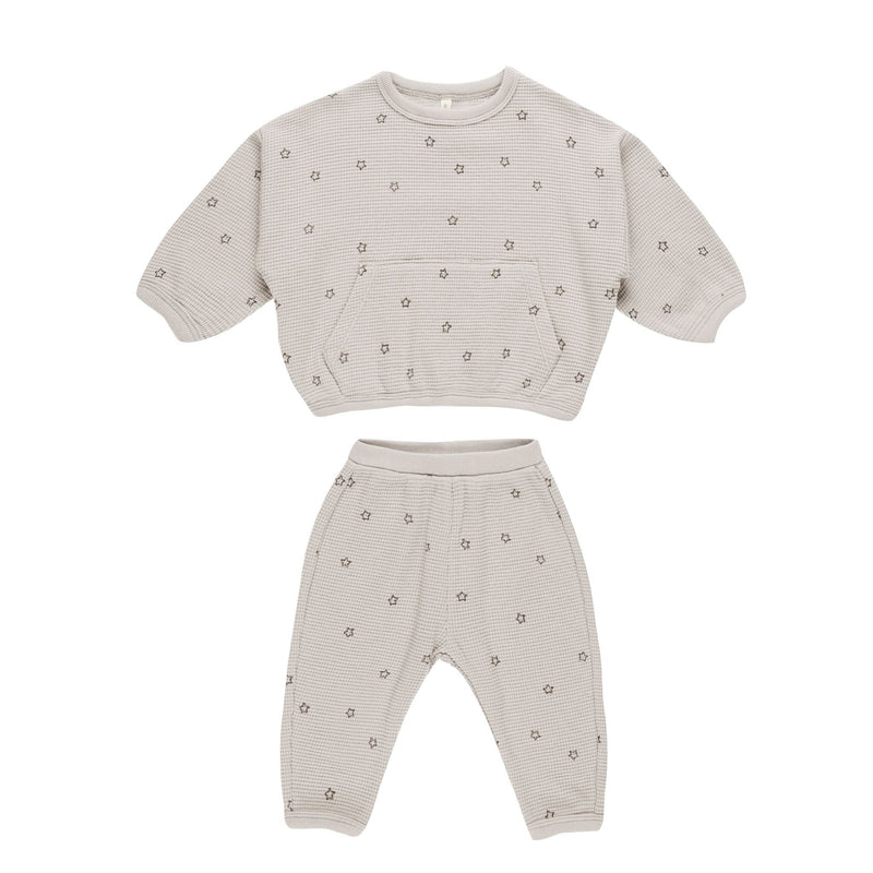 Waffle Slouch Set Stars - Fog by Quincy Mae