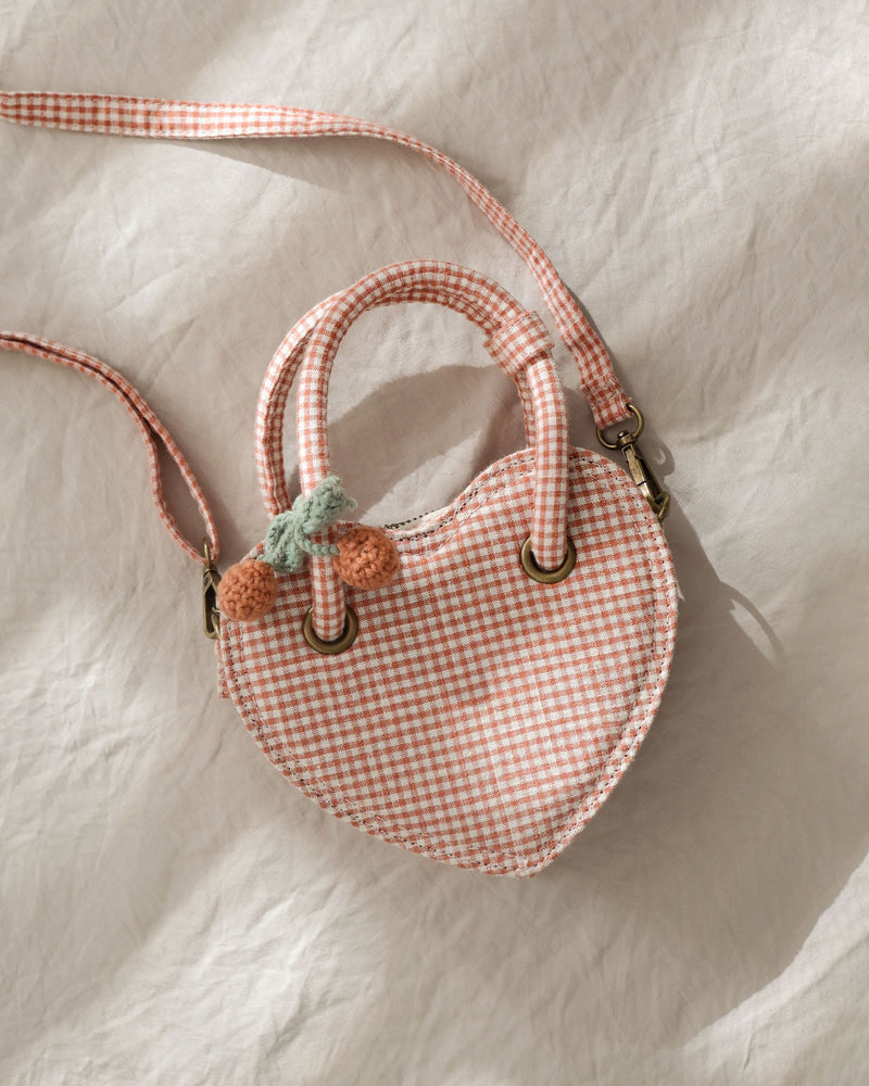 Heart Purse - Poppy Gingham by Rylee + Cru