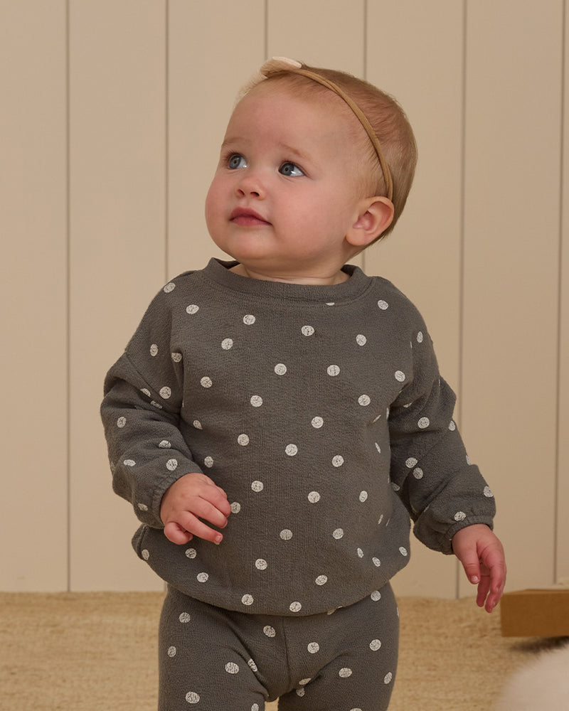 Spongey Knit Set Forest Polka Dot - Forest by Rylee + Cru