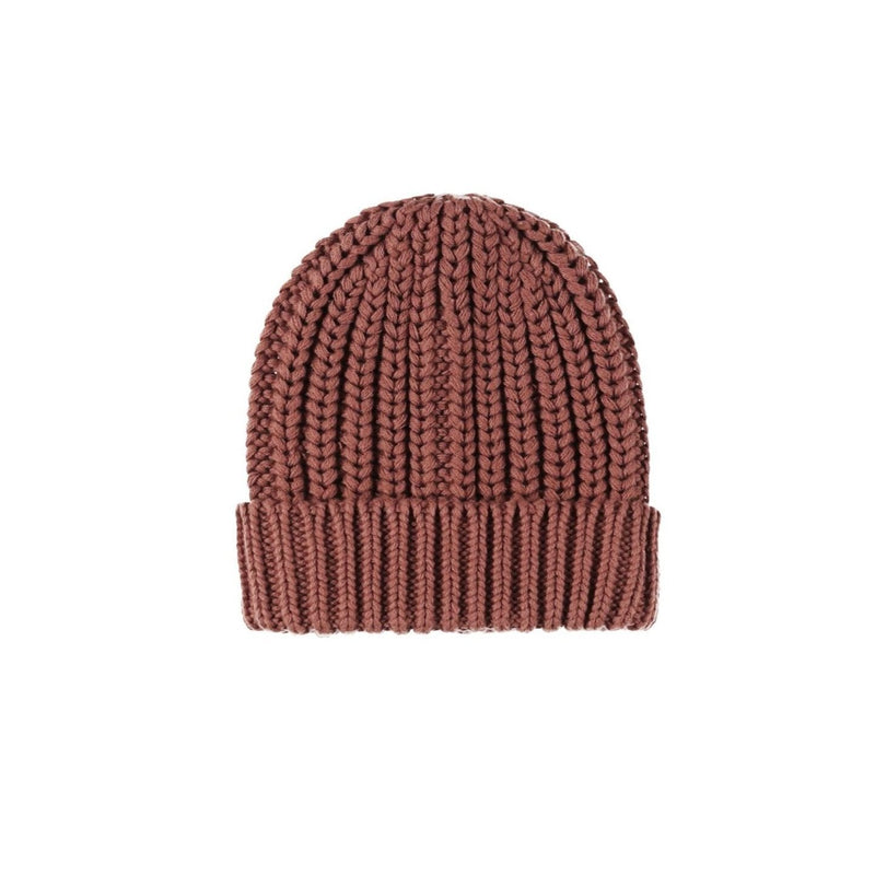 Chunky Knit Beanie - Cranberry by Quincy Mae