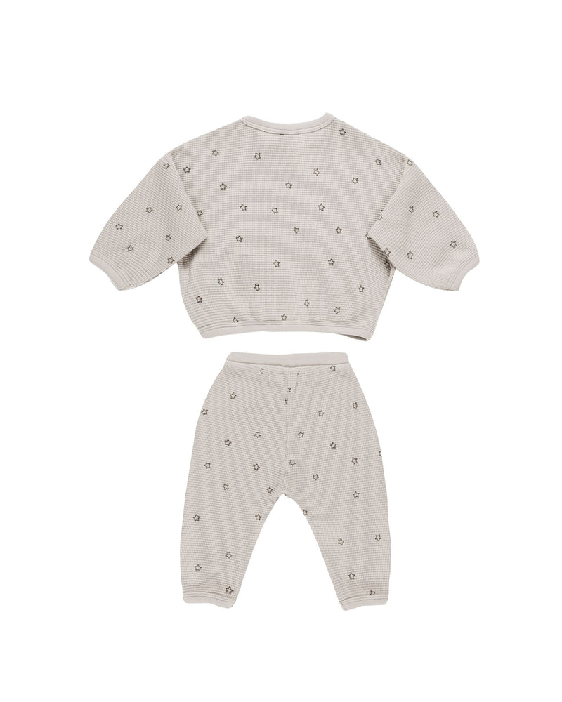 Waffle Slouch Set Stars - Fog by Quincy Mae