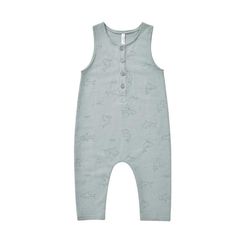 Terry Jumpsuit - Blue Sharks by Rylee + Cru