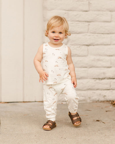 Tank + Slouch Pant Set Surf Buggy - Ivory by Rylee + Cru