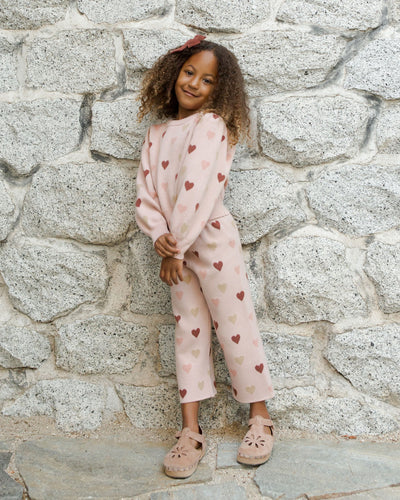 Jaquard Knit Set Hearts - Blush by Rylee + Cru