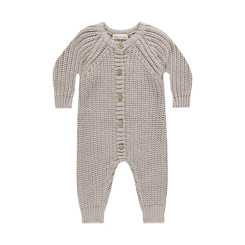 Chunky Knit Jumpsuit - Fog by Quincy Mae