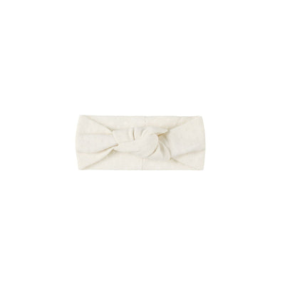 Pointelle Knotted Headband - Ivory by Quincy Mae